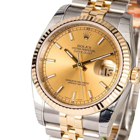 Certified Rolex Datejust 116233 Two Tone Jubilee .